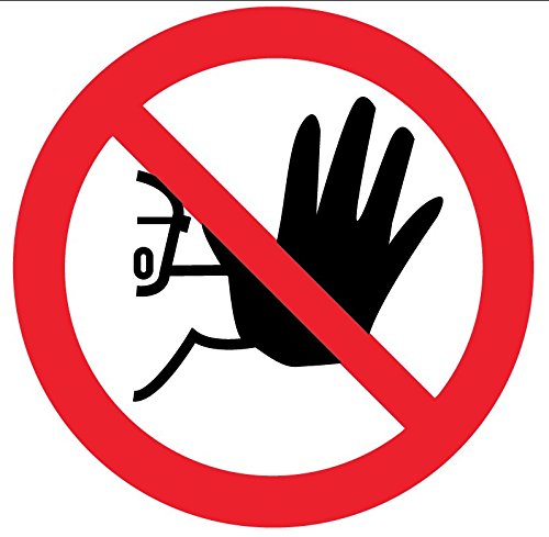 Caledonia Signs 58760 No Entry Symbol Floor Graphic, 400 mm Diameter