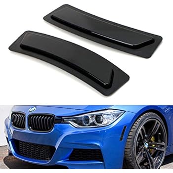 Amazon.com: iJDMTOY Glossy Black Smoked Lens Front Bumper Side Markers For 2016-2018 BMW F30 F31 ...