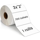 ESSENTIAL 3"x2" Direct Thermal Barcode Labels, Shipping Label, Compatible with Arkscan & Zebra Label Printers, 700 per Roll (1 Roll)