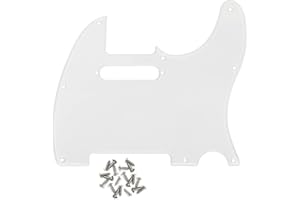 FLEOR 8 Hole TL Pickguard Scratch Plate with Pickguard Screws Set Fit USA/MX Standard TL Style Pickguard Replacement, 1Ply Tr