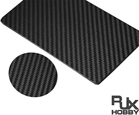 RJXHOBBY 200X300X2.0MM 100% 3K Full Carbon Fiber Plate Panel Sheet 2.0mm Thickness (Cross Grain, Matte Surface)