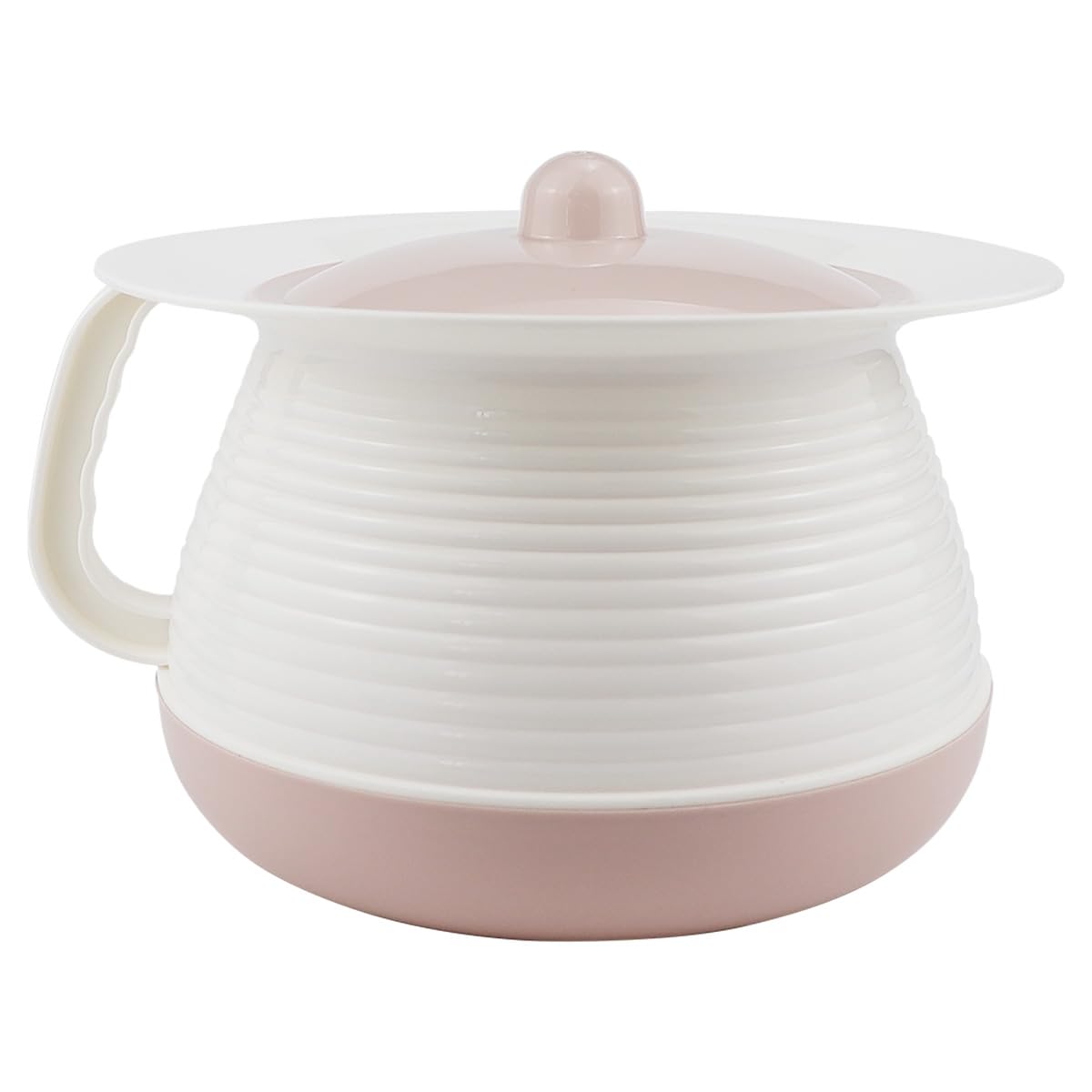 LNQ LUNIQI Plastic Bed Pan with Lid, Portable Night Pot, Large Adult Urine Bucket, Pee Pot for Men and Women, Pink