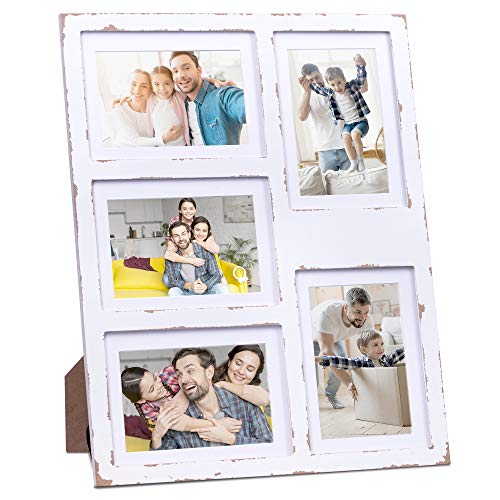 GLM Collage Picture Frames for 4x6 and 5x7 Photos with Glass and Mat