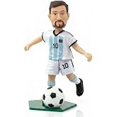 Maccabi Art Official Lionel Messi Argentina Soccer Action Figure, 4.5" Collectible with Movable Arms &amp; Head, Display Stand