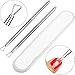 TOODOO 2 Pack Cuticle Peeler Scraper Remove Gel Nail Polish Nail Art Remover Tools Stainless Steel Triangle Cuticle Pusher Remover Tool in Plastic Box