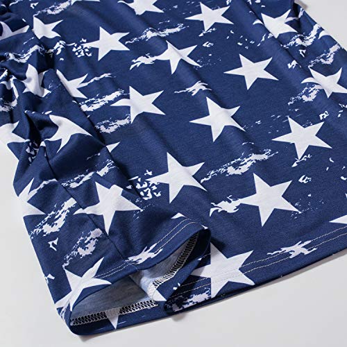 Bhome American Flag Maternity Bodycon Dress 4th of July Independence Day Pregnancy Dresses L