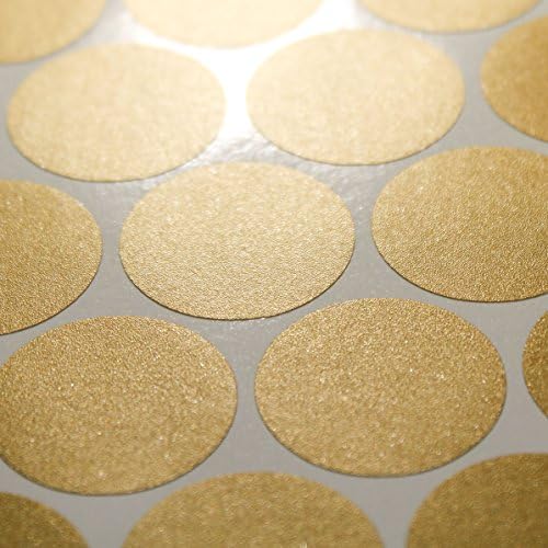 FOAL Gold Polka Dot Vinyl Wall decals 1.6 inch (208) Round Stickers