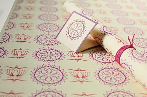 TDB Lotus Recycled Wrapping Paper with 12 Tags and 6 m Ribbon