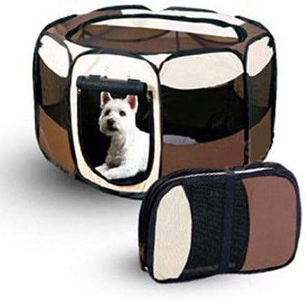 8 Panel Portable Puppy Dog Pet Cat Playpen Crate Cage Kennel Tent Play Pen Size M