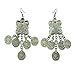 SUNSCSC Silver Plated Coin Earrings Beach Bohemian Ethnic Jewelry Belly Dance Accessory Hook Earrings