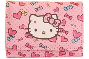 JNRSS Kitty Kawaii Cartoon Trifold Coin Purses - Cute Mini Wallets for Girls & Women