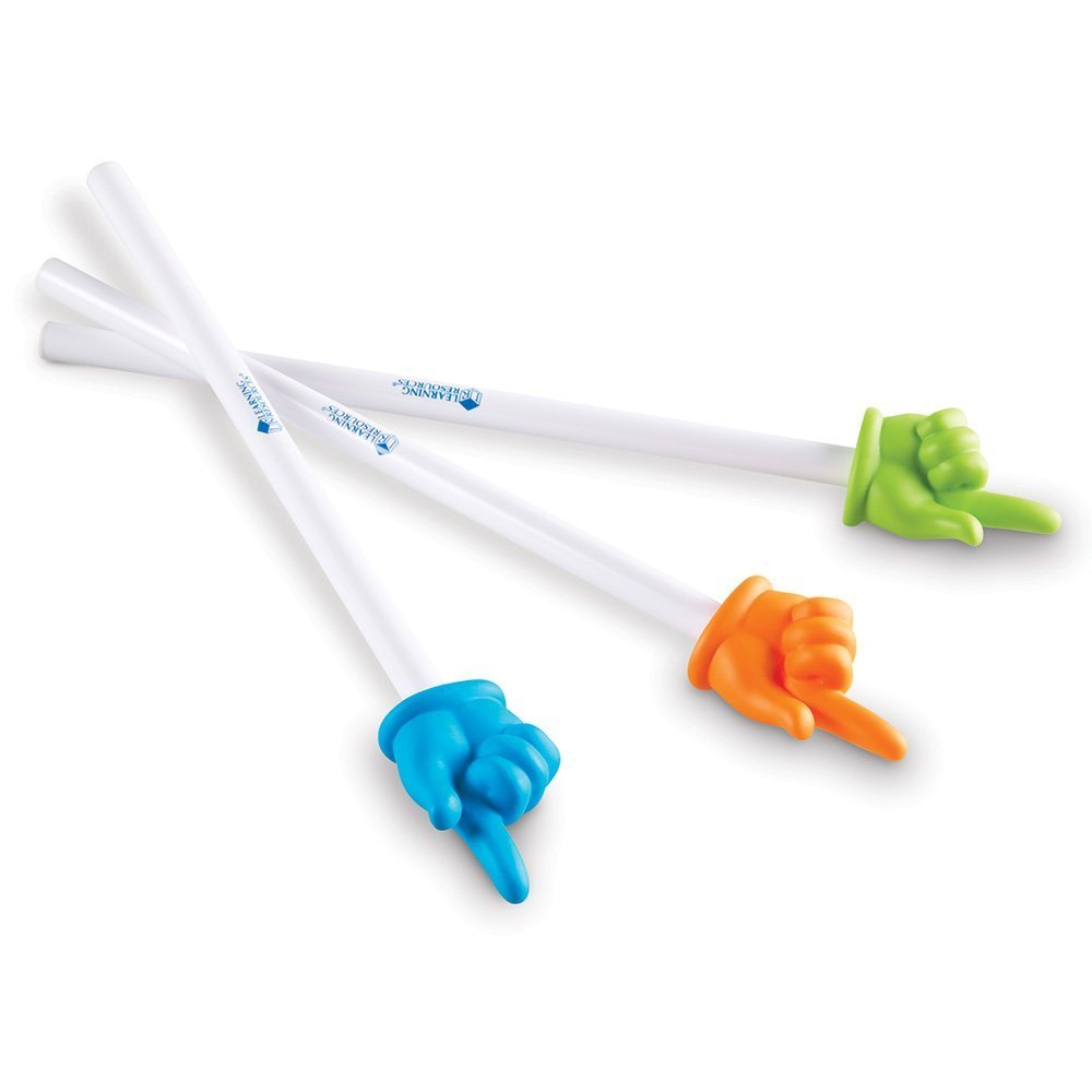 Learning Resources Rainbow Hand Pointers (Set of 10), Whiteboards, Presentation, Classroom Accessories, Teacher Aids