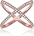 Michael Kors Pave X Rose Gold Ring, Size 8