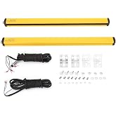 Walfront Light Curtain Sensor Light Grating Security Device Switch Safety Sensor Light Screen DC24V 525mm(12 Beams BEM1240-30NB)