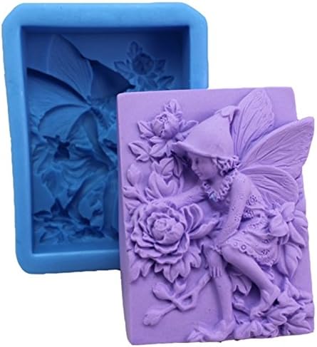 Fairy Helping the Flowers Bloom Silicone Soap Mold
