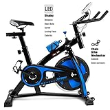 XtremepowerUS Cycling Bicycle LED Stationary Exercise Bike Fitness Health 22lbs Flywheel Trainer Bike Workout (22Lbs FryWheel)