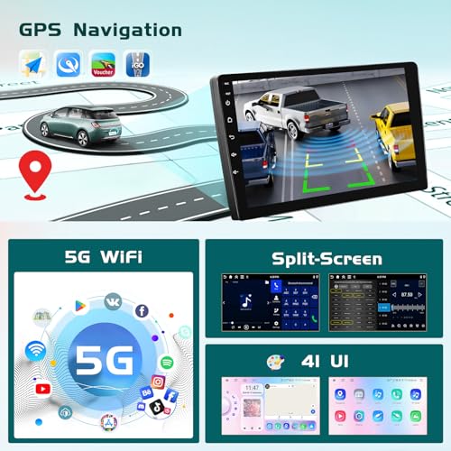 Hikity Android 15 6+128GB Car Radio DSP Carplay for Citroen Berlingo B9 2008-2017/Peugeot Partner 2008-2019 Aves 9" Screen, Auto Radio Aves Wireless Carplay Android Auto, BT/WiFi/FM/RDS+CAM+MIC