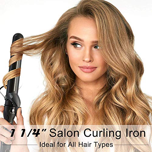 Curling-Iron-1-14-inch-Instant-Heat-with-Extra-Smooth-Tourmaline-Ceramic-Coating-6-Temperature-Settings-and-Dual-Voltage-Glove-Included