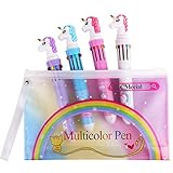 Cmecial Unicorn Pen Set With Case, Rainbow Unicorn