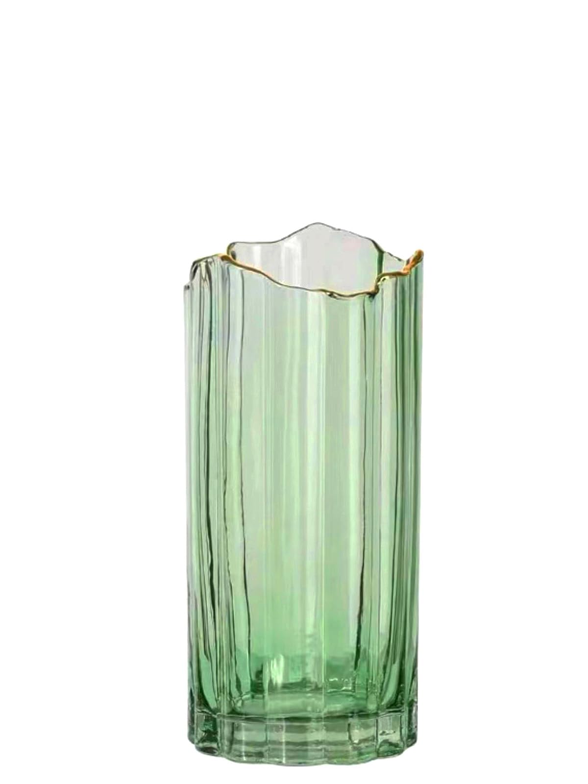 PEPAXON Large Glass Vase for Flower Vase Heavy Cylinder Vase Home Decoration Green 10x25cm