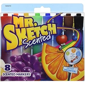 Mr. Sketch Scented Markers, Chisel Tip, Assorted Colors, 8/ Pack