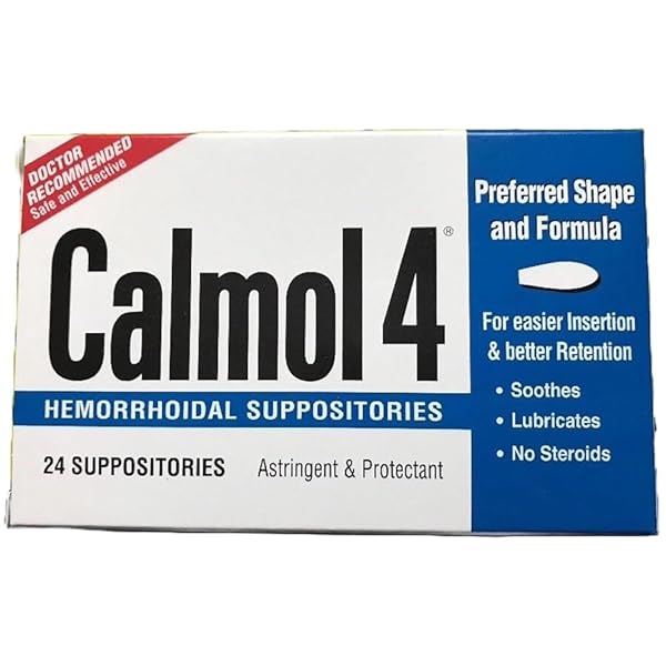 CALMOL 4 HEMORRHOIDAL SUPPOSITORIES – 24 EA