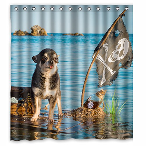 Pirates Chihuahua Flag Printed 165x180 Cm Waterproof Polyester