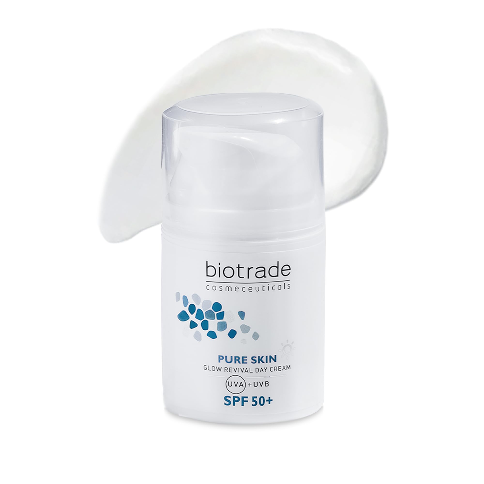 Biotrade Pure Skin Glow Revival Day Cream – Anti-Aging Face Cream with Niacinamide & Hyaluronic Acid for Deep Hydration, Skin Elasticity – SPF 50+ – Lightweight, Non-Greasy Formula – 50 mL