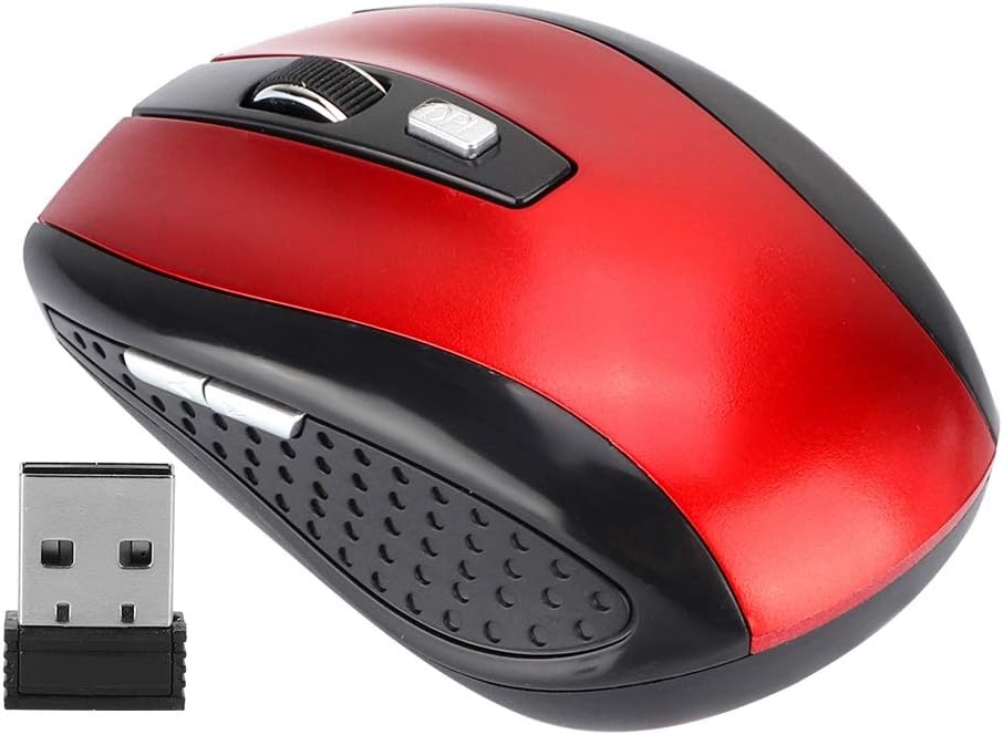 ASHATA Wireless Mouse, 2.4G USB Wireless Mice Ergonomic Optical PC Laptop Computer Cordless Mouse with Receiver