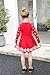SMILING PINKER Little Girls Christmas Dress Reindeer Snowflake Xmas Gifts Winter Knit Sweater Dresses (3-4T, red)