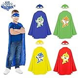 BB Sharks Costume Set for Kids, Boys, Girls - 8-Piece Set - Shark Party Supplies for Baby- Durable, Materials