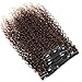 Jerry Curly Clip in Hair Extensions 14 Inch Dark Brown Color Human Hair Double Weft Brazilian Unprocessed Virgin Hair Extensions 7Pcs/lot 16 Clips (70g 14
