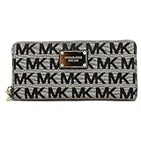 Michael Kors Beige Black Gold Continental Wallet