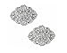 Vintage Inspired Shoe Clips Caroline Silver