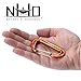 HangTight Wiregate Carabiner (Set of 2) - Mini Aluminum Lightweight Biners - Best for Hammock Suspension, Clipping On Camping Accessories, Keychains, and More. Anodized Orange