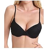 Vogue's Secret Womens Lingerie Underwire Bra Push up Padded Brassiere with Sexy Lace White Black Red Nude 32-40 A B C D