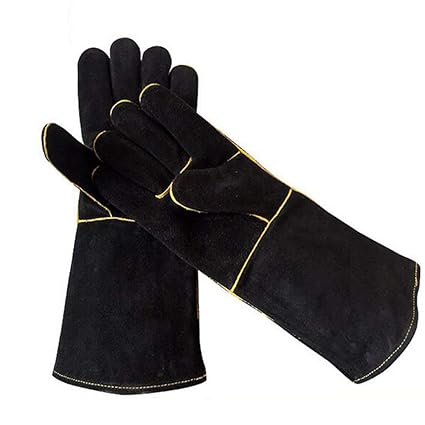 Amazon.com: LAIABOR Guantes de Soldadura, Cuero, BBQ, Horno ...