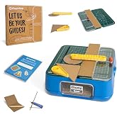 Chompshop Maker Bundle &ndash; Kid-Safe ChompSaw with Table Accessories Set &amp; Inventor&rsquo;s Workbook | STEM &amp; STEAM Cardboard Building Kit for Boys &amp; Girls Ages 8+