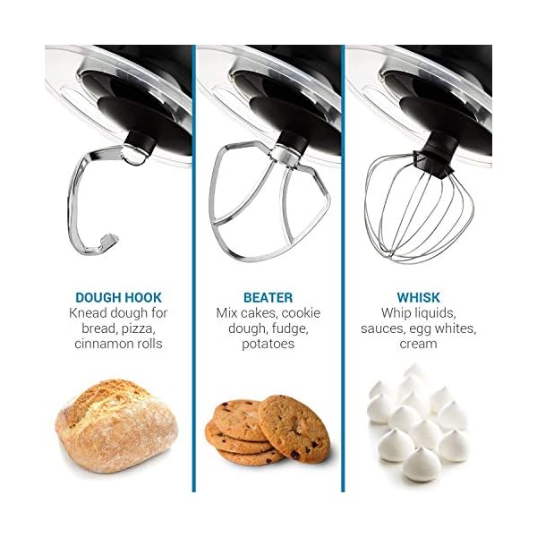 Sensio-Home-2-in-1-Food-Processor-Blender-Stand-Mixer-Machine-1300W-Electric-Motor-Dough-Hook-Whisk-Beater-Splash-Guard-6-Speed-45-Litre-Stainless-Steel-Mixing-Bowl-15L-Glass-Jug Sensio Home 2-in-1 Food Processor Blender & Stand Mixer Machine - 1300W Electric Motor - Dough Hook, Whisk, Beater…