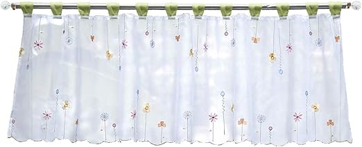 Amazon Com Homeyho Valance Lace Sheer Embroidered Curtains Short
