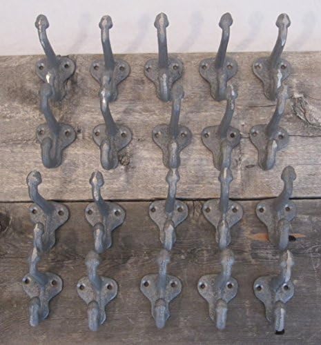 20 Cast Iron Acorn Hooks 2 1/2" Length Coat Hat Hall Tree Craft Hook Restoration