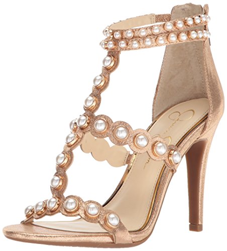 Jessica simpson women s eleia heeled sandal, karat gold…