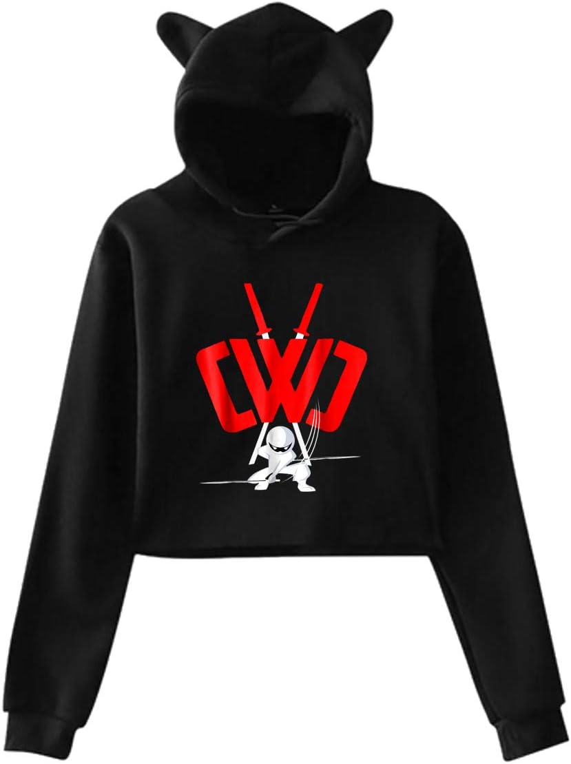 Chad-Wil-Clay Cat Ear Hoodie Casual Long Sleeve Sweater