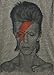 Impact David Bowie Aladdin Sane Big Print Subway Tshirt-Heather-X-Large