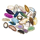 Beverly Oaks Set of 25 Multi Colored Agate Slices Exclusive with Certificate of Authenticity