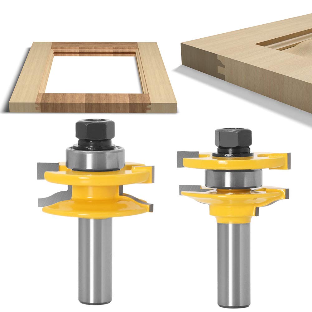 DBoyun 3PCS 1/2'' Shank Ogee Rail & Stile Router Bit Cove Raised Panel Tools Sets Kit Woodworking Chisel Cutter Tool Set: Industrial & Scientific