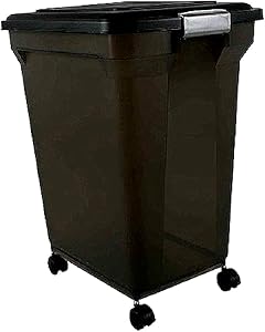 Airtight Container for Pet Food 67 QT Black Color Made from Durable Plastic Material - Skroutz Deals