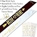 #glamist Bride Tribe Bachelorette Sash Set - 8 Gold Glitter Black & White Bridal Shower Sashes, 52 GoldGloss Temporary Tattoos (2 Sheets) & 8 Gold Decor Pins