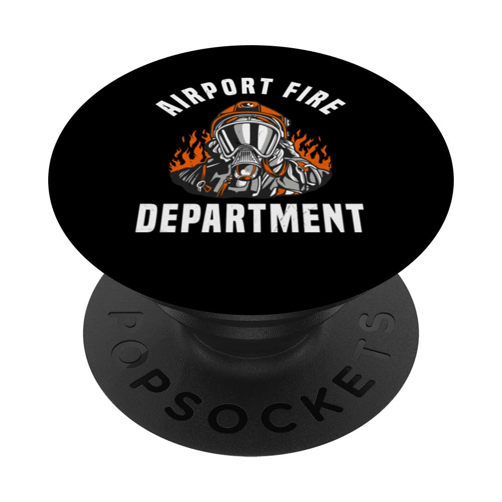 Airport Fire Department Firefighter Aircraft Firefighting PopSockets Swappable PopGrip