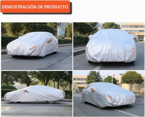 Kayme Outdoor Car Cover, Compatible with Fiat Panda (2011-2025), Waterproof Anti-UV Anti-Dust 6 Layer Car Cover, Car Cover with Zip and Cotton Lining.